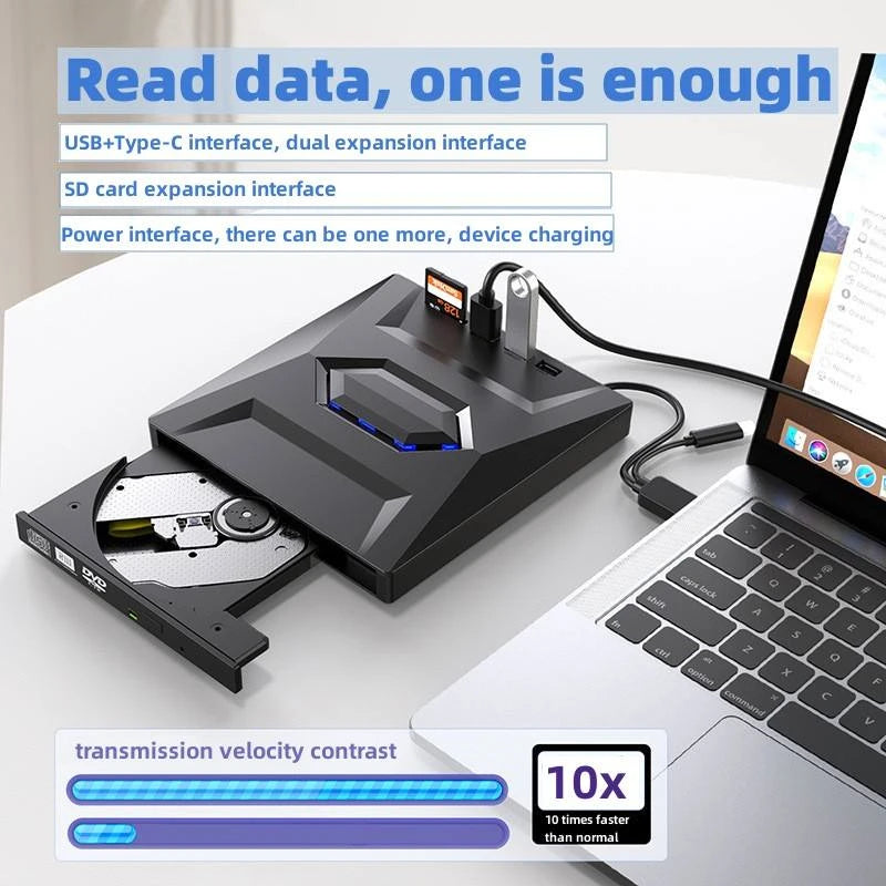 Drive with SD Card Reader DVD Burner CD Writer Super Drive For Laptop Notebook