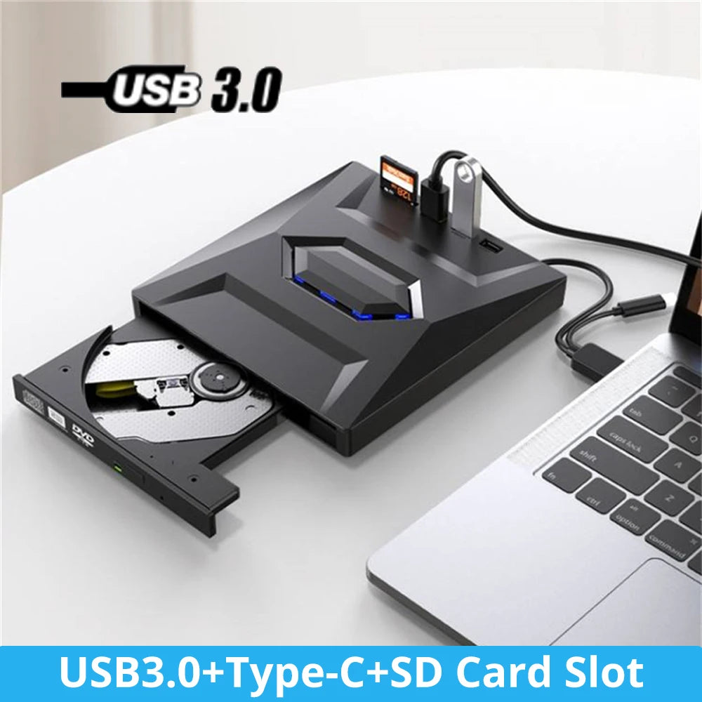 Drive with SD Card Reader DVD Burner CD Writer Super Drive For Laptop Notebook